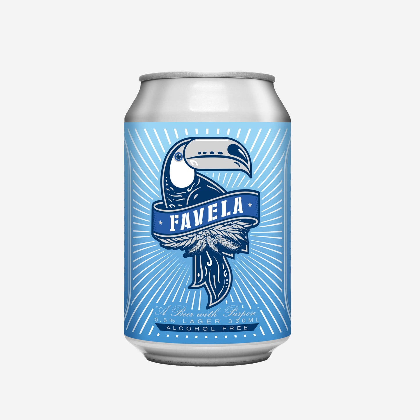Favela Lager Cans Alcohol free